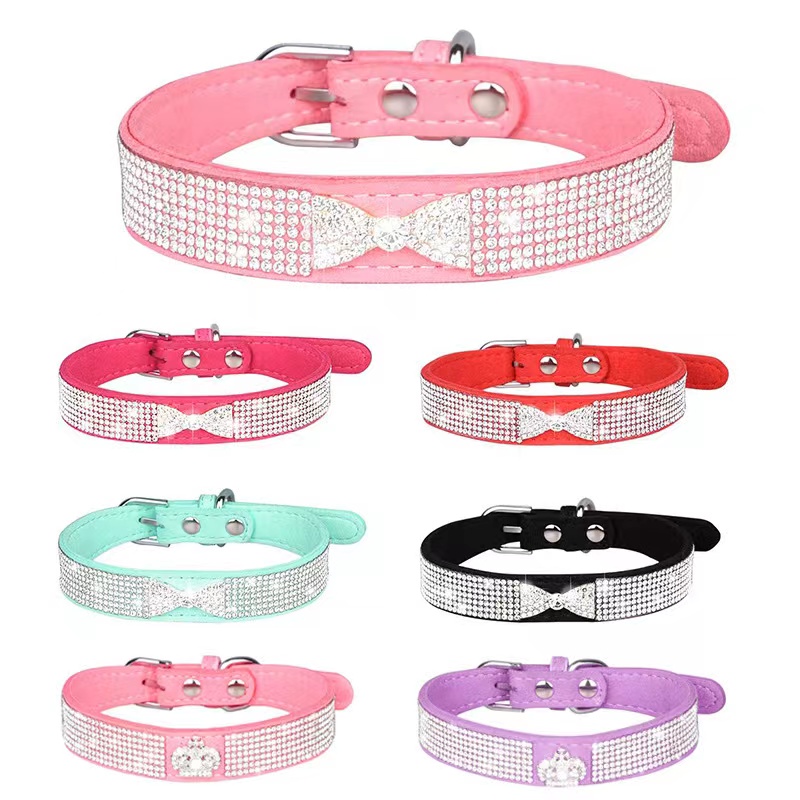 Rhinestone pet collar