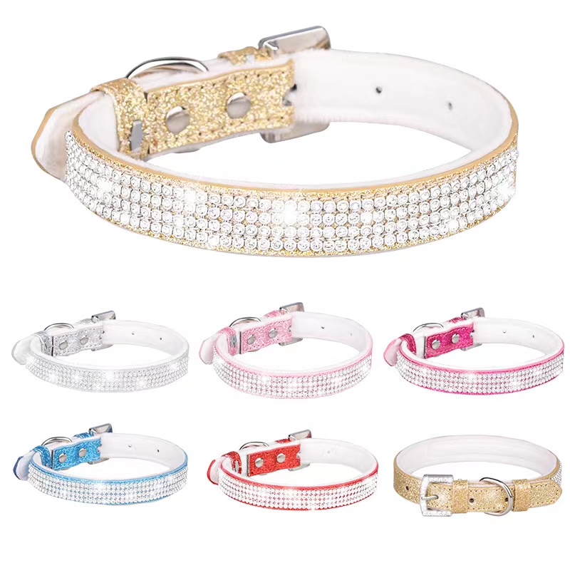 Rhinestone pet collar